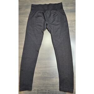 MiniBeast High Waisted Textured Leggings Sz Large Black 23" Inseam